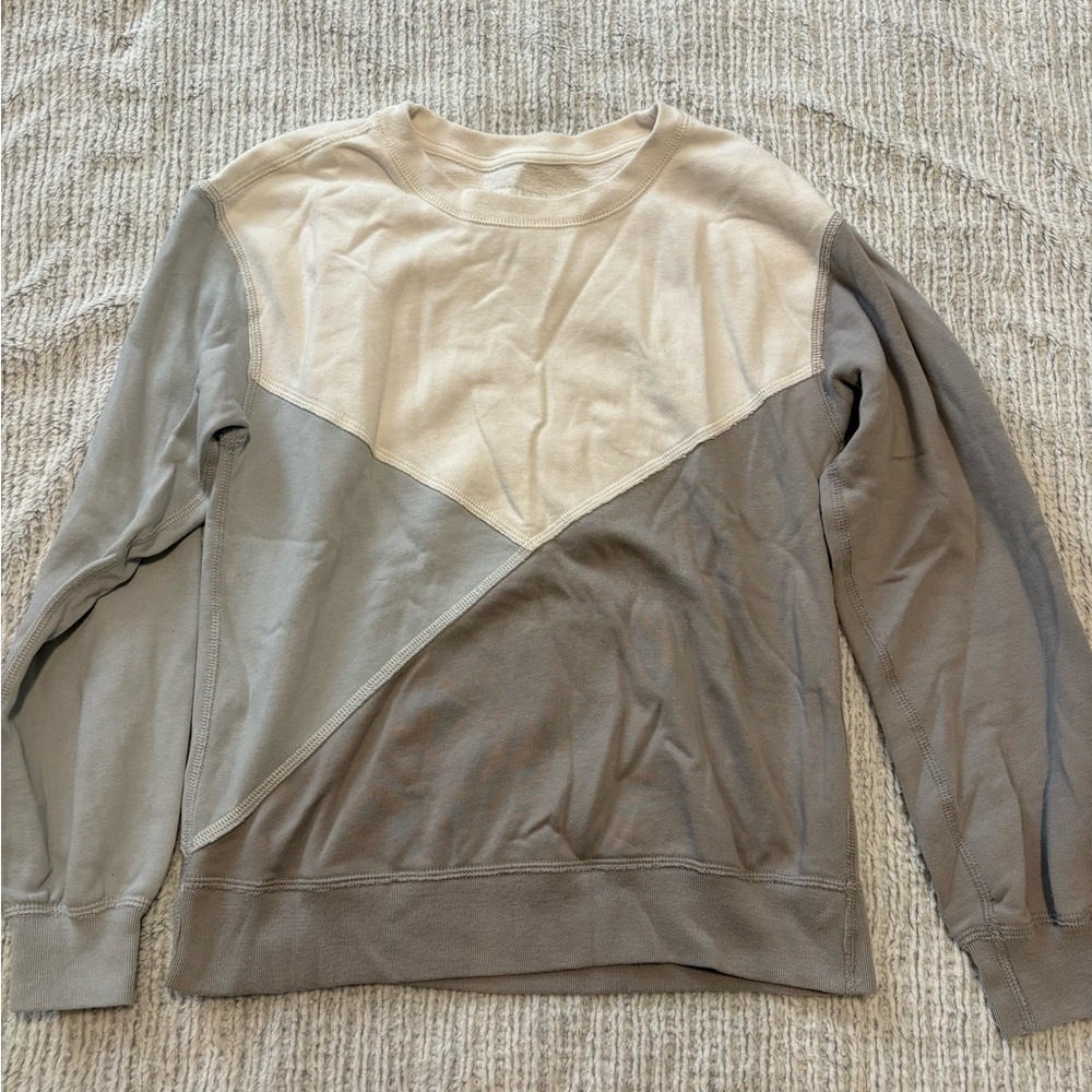 ABERCROMBIE Women’s Tri-Tone Colour Block Pullover Sweater, Size XS
